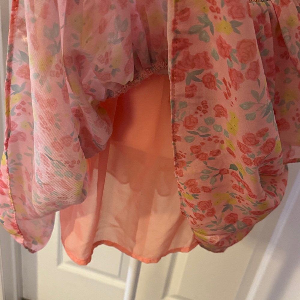 Pink Floral Ruffle Dress - Picture 8 of 9